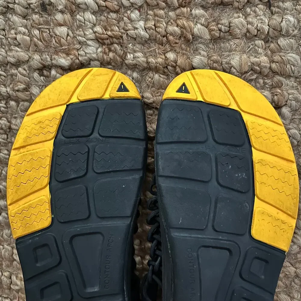 KEEN UNEEK Men’s 9.5 Black Yellow Cord Sandals Outdoor Water Shoes EU 42.5
